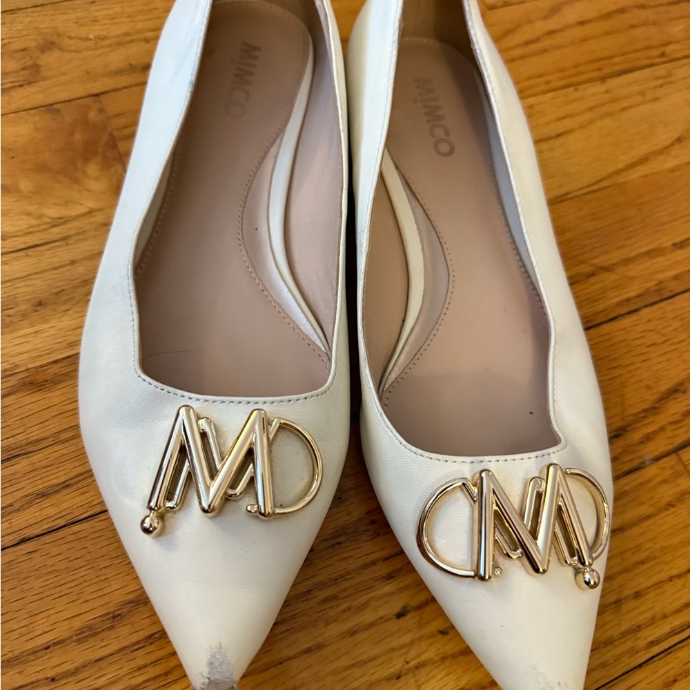 Mimco Cream Flats size 39